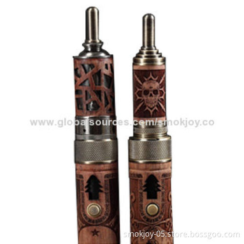 Smokjoy Wooden N Fire LA3/LA4 Dual-coil Atomizers with 2.5mL Capacity, OEM Orders Available